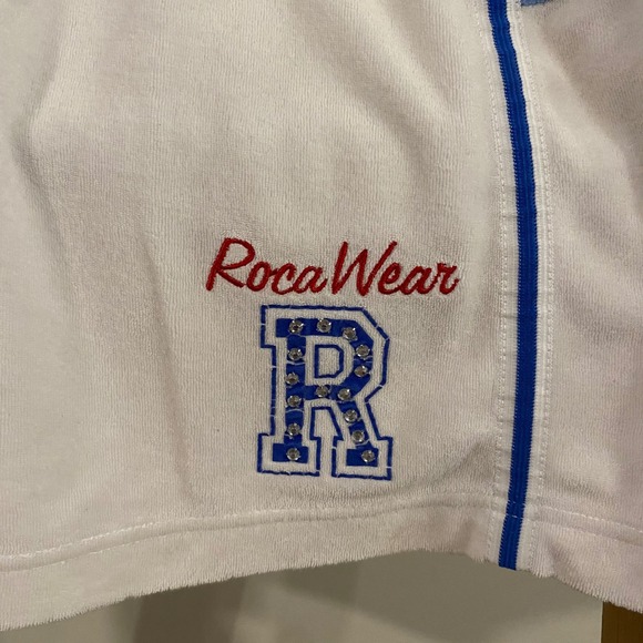 Vintage Y2K Rocawear White Tennis Skirt with R Logo Blue Red Accents Size Small - Picture 2 of 5